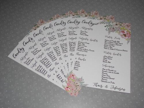 Cardápio / Menu Personalizado para Festas