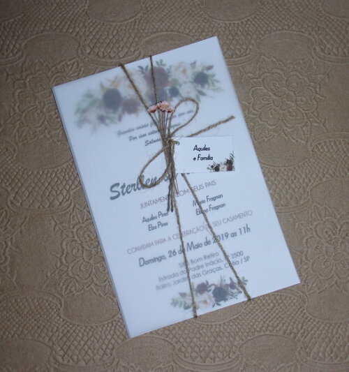 Convite com Papel Vegetal - 2