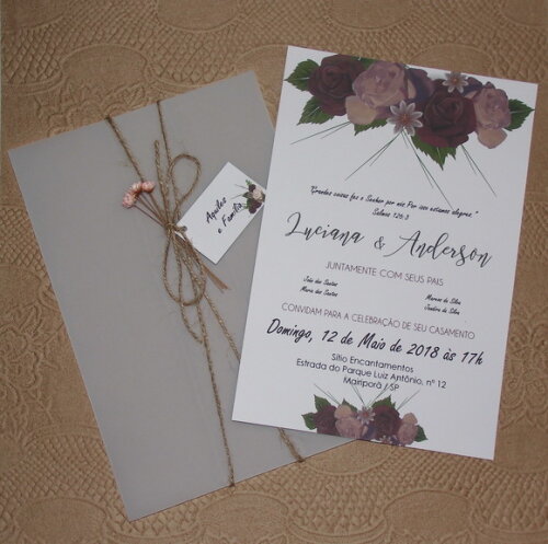 Convite com Papel Vegetal - 2