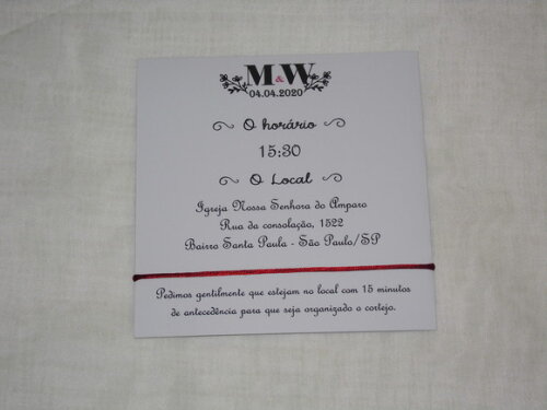 Convite de Casamento para Padrinhos