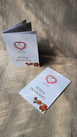Kit 2 Cartões para Votos dos Noivos