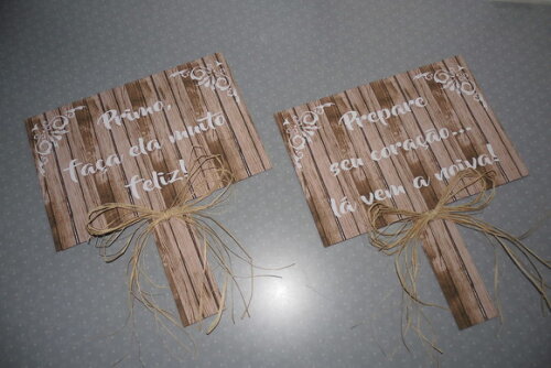 Kit com 2 Plaquinhas Rusticas para Daminhas / Pajens