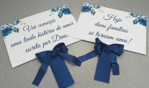 Kit com 2 Plaquinhas para Daminhas / Pajens