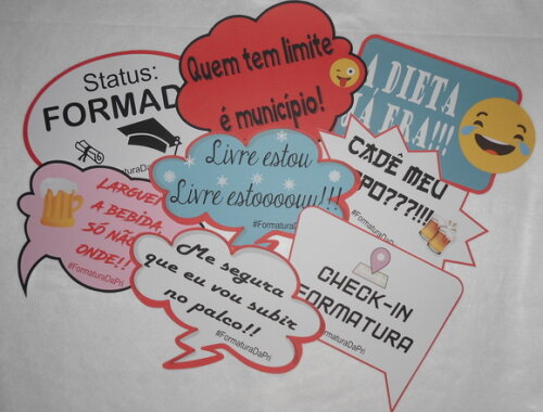 Kit com 20 Plaquinhas Divertidas para Fotos - Photobooth