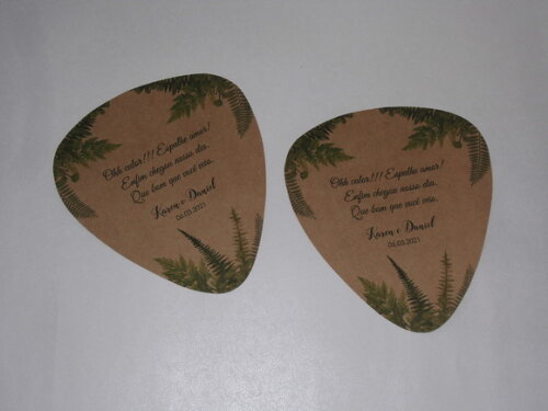 Leque / Ventarola Rustico Personalizado para Festas
