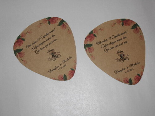 Leque / Ventarola Rustico Personalizado para Festas