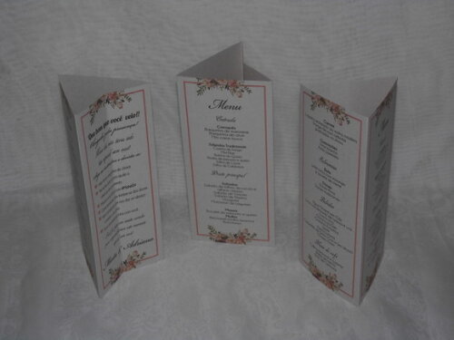 Menu Triangulo / Totem com Agradecimento - Rústico 2