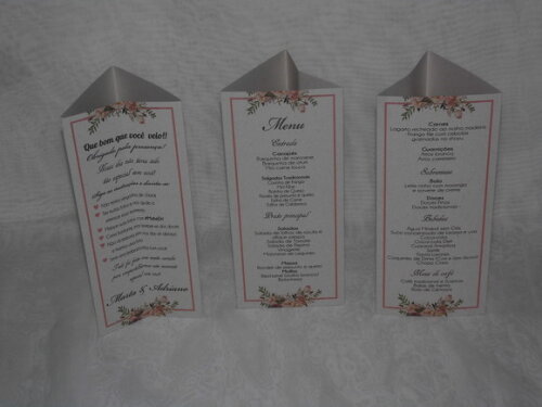 Menu Triangulo / Totem com Agradecimento - Rústico 2