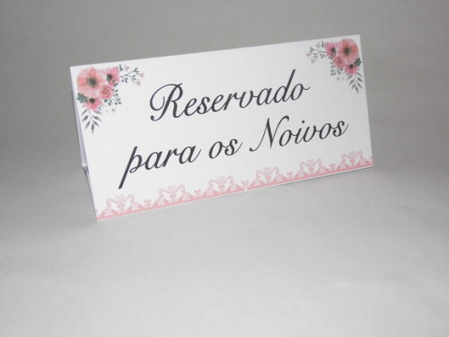 Plaquinhas Reserva de Mesa