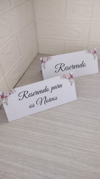Plaquinhas Reserva de Mesa