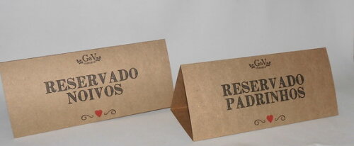 Plaquinhas Rústica para Reserva de Mesa