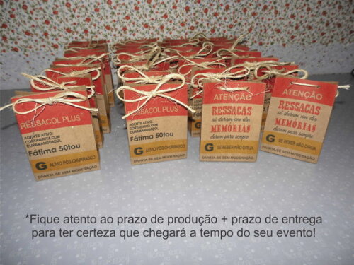 Sacolinha para Kit Ressaca Rústico com Laço