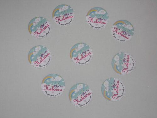 Tag Redonda 4 cm para Bem Casados ou Lembrancinhas