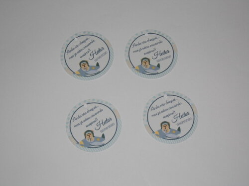 Tag Redonda 4 cm para Bem Casados ou Lembrancinhas