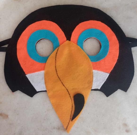Máscara de Feltro Tucano