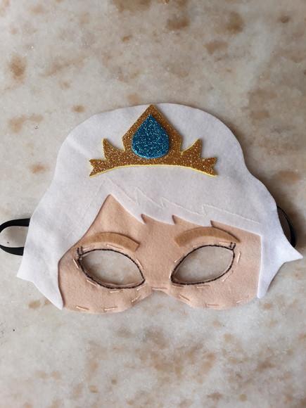 Máscara Feltro Elsa Frozen