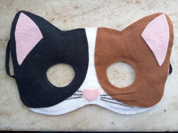 Máscara Feltro Gato Malhado