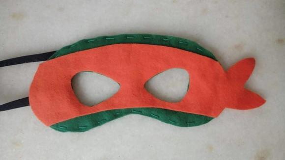 Máscara Feltro Tartaruga Ninja Michelangelo