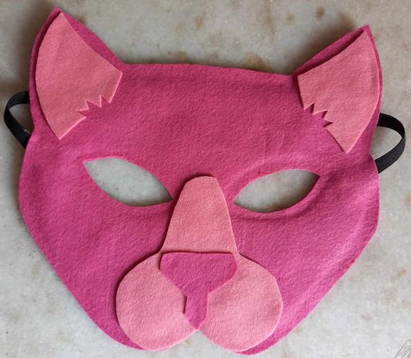 Máscara de Feltro Pantera Rosa