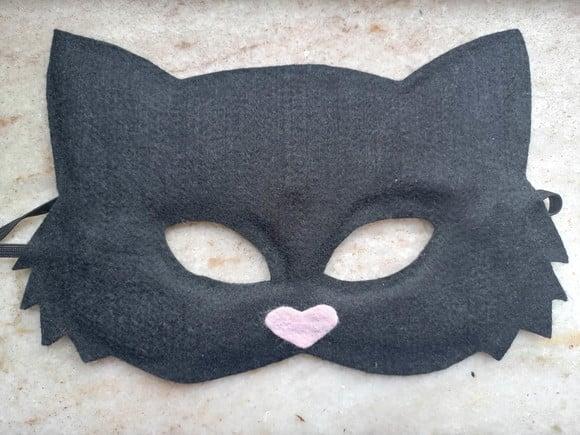 Máscara Feltro Gato Preto