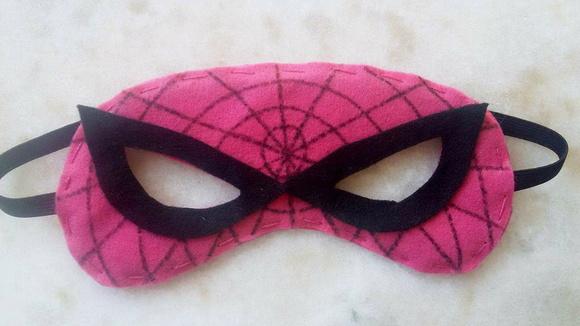 Máscara Feltro Homem Aranha Rosa