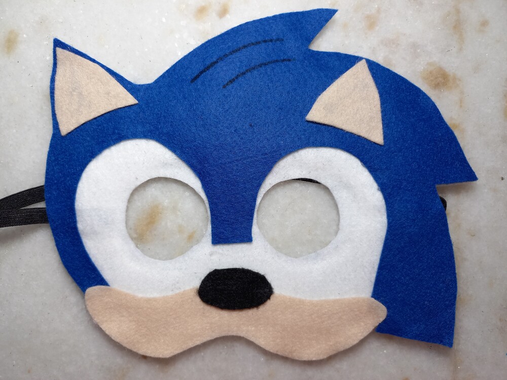MÁSCARA DE FELTRO SONIC