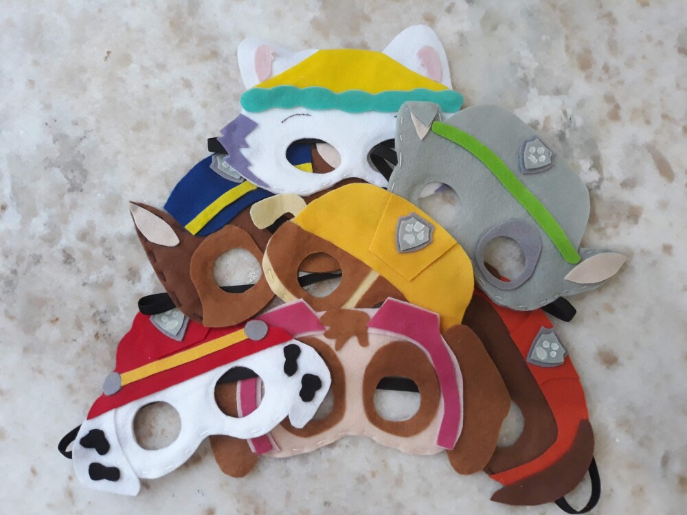 MÁSCARA DE FELTRO PATRULHA CANINA
