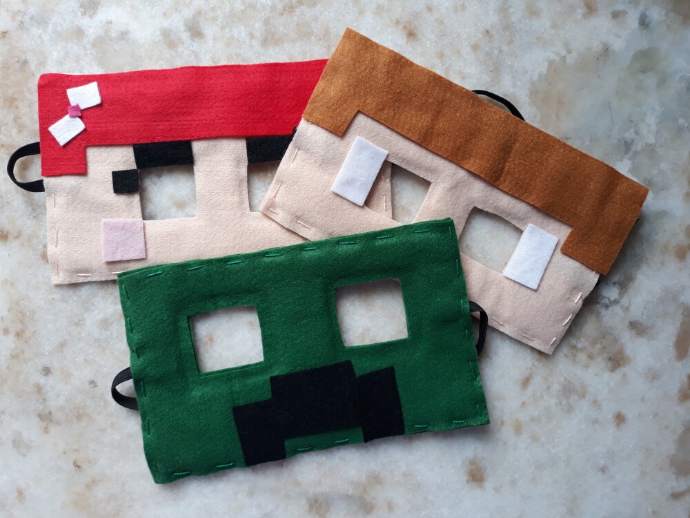 Máscara Minecraft Menina