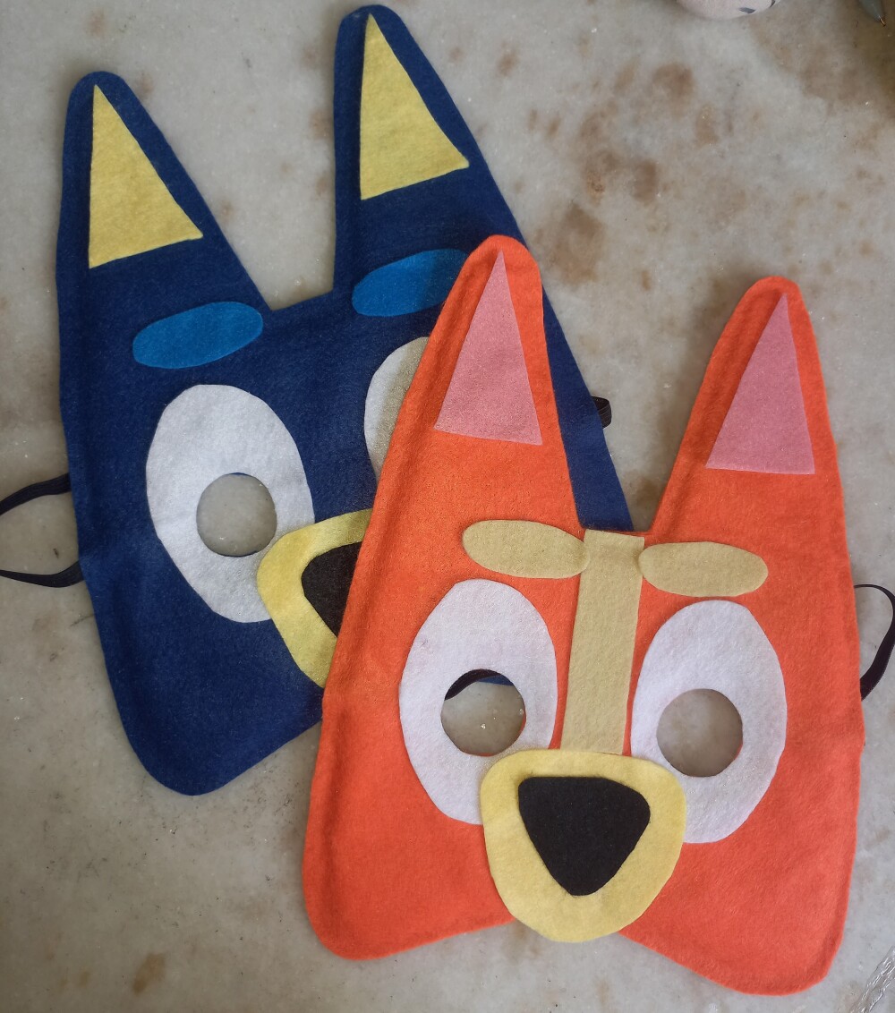 Máscara de Feltro Bluey