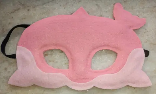 Máscara Feltro Boto Rosa