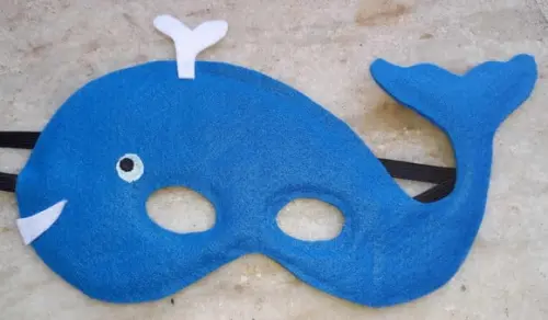 Máscara Feltro Baleia Azul