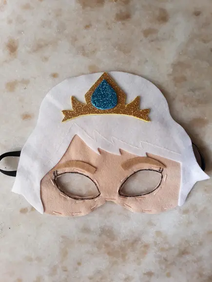 Máscara Feltro Elsa Frozen