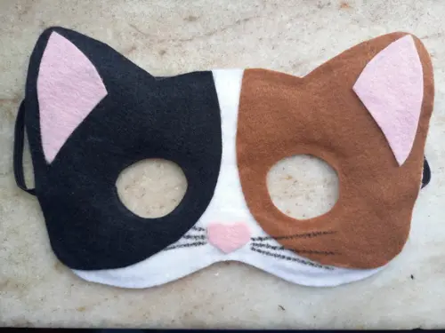 Máscara Feltro Gato Malhado