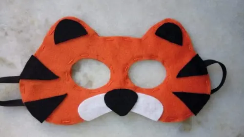 Máscara Feltro Tigre