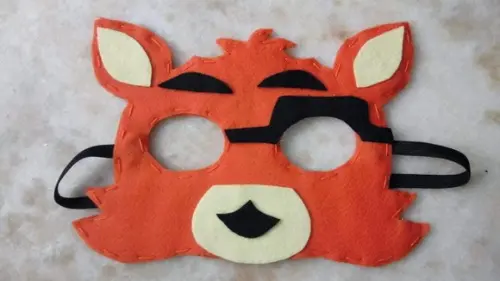 Máscara Feltro do Five Night At Freddys Foxy