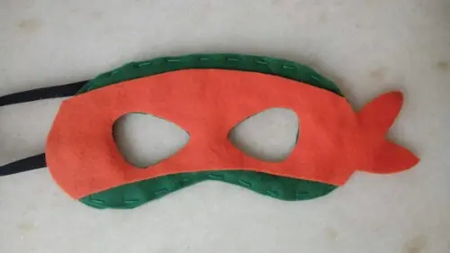 Máscara Feltro Tartaruga Ninja Michelangelo