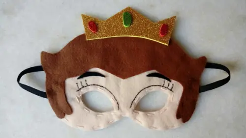 Máscara Feltro Princesa Daisy