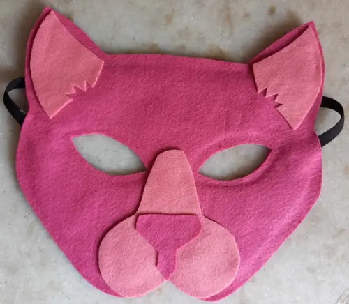 Máscara de Feltro Pantera Rosa
