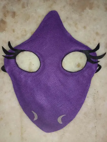 Máscara Feltro Dinossauro Pterodáctilo Roxo