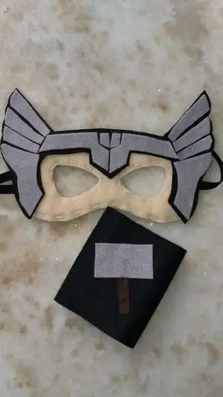KIT MÁSCARA E BRACELETE FELTRO THOR