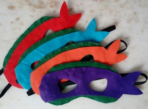 Máscara Feltro Tartaruga Ninja Raphael