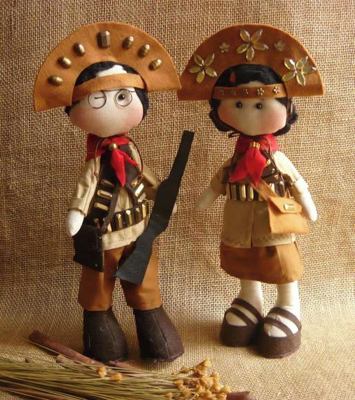 Casal Lampião e Maria Bonita - bonecos decorativos