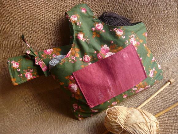 Bolsa Porta Novelos e Estojo Porta Agulhas de Croche