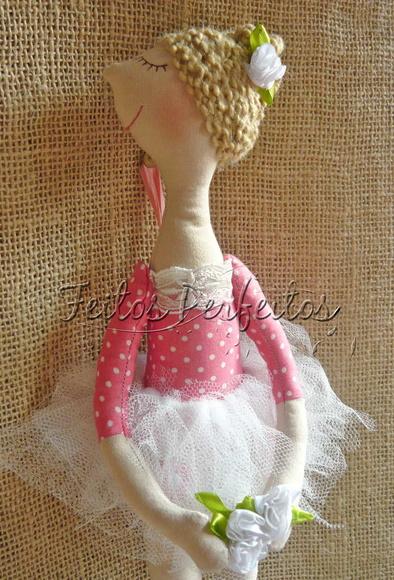 Boneca Bailarina de Tecido