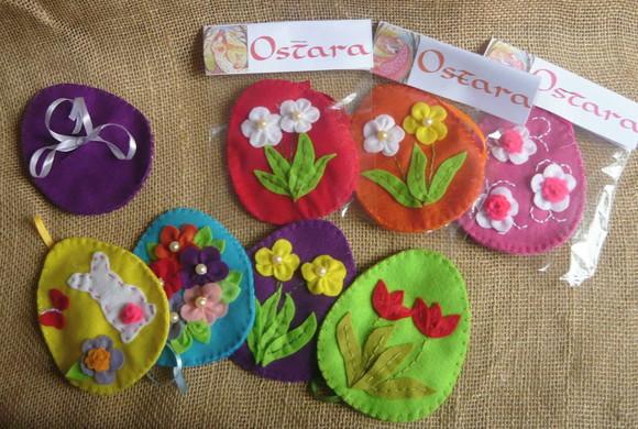 Ovos de Feltro Porta Ervas - Comemoração de Ostara