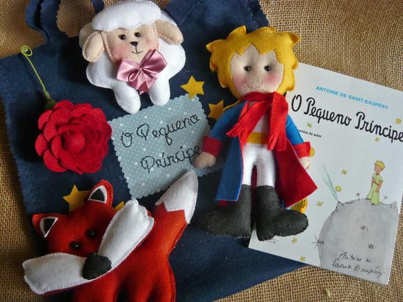 Kit O Pequeno Príncipe - 4 personagens mais livro e sacola