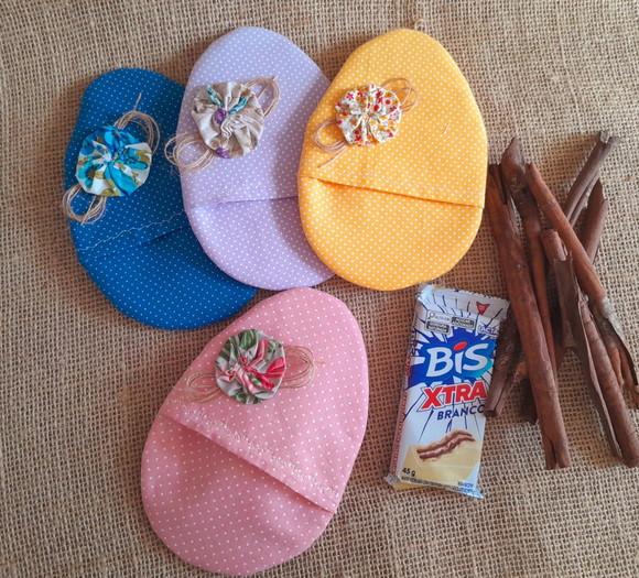 Ovo de Páscoa de Tecido Porta Doce