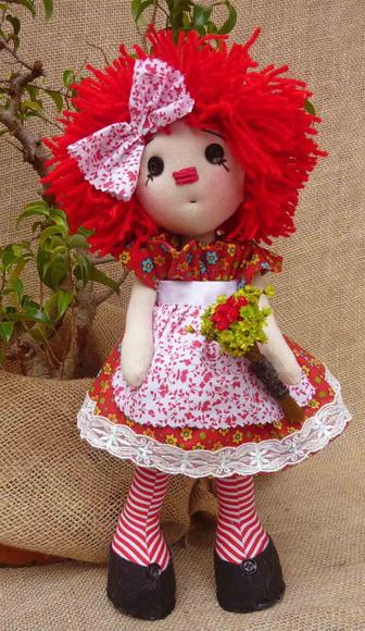 Boneca Estilo Raggedy Ann