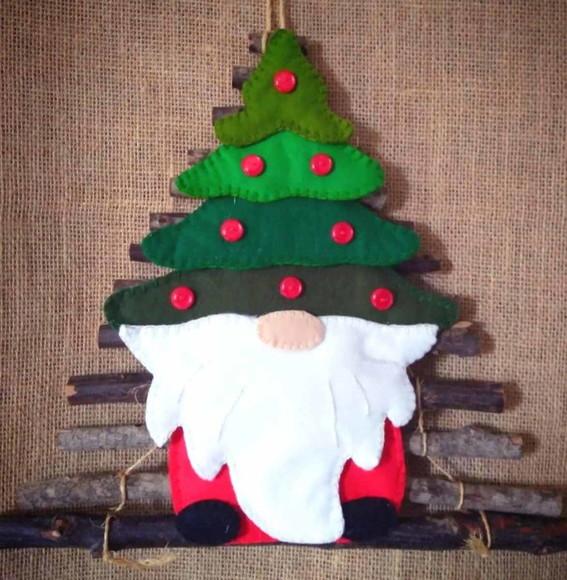 Arvore de Natal de Parede -arvore Gnomo