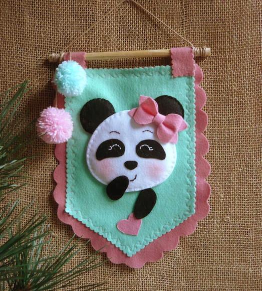 Flamula Urso Panda- Decoração para Quarto Infantil -